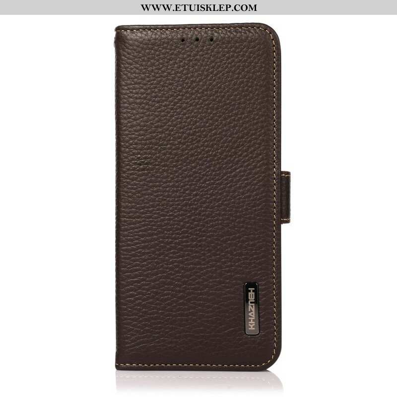 Etui Folio do Xiaomi Redmi Note 10 / 10S Skóra Liczi Khazneh Rfid